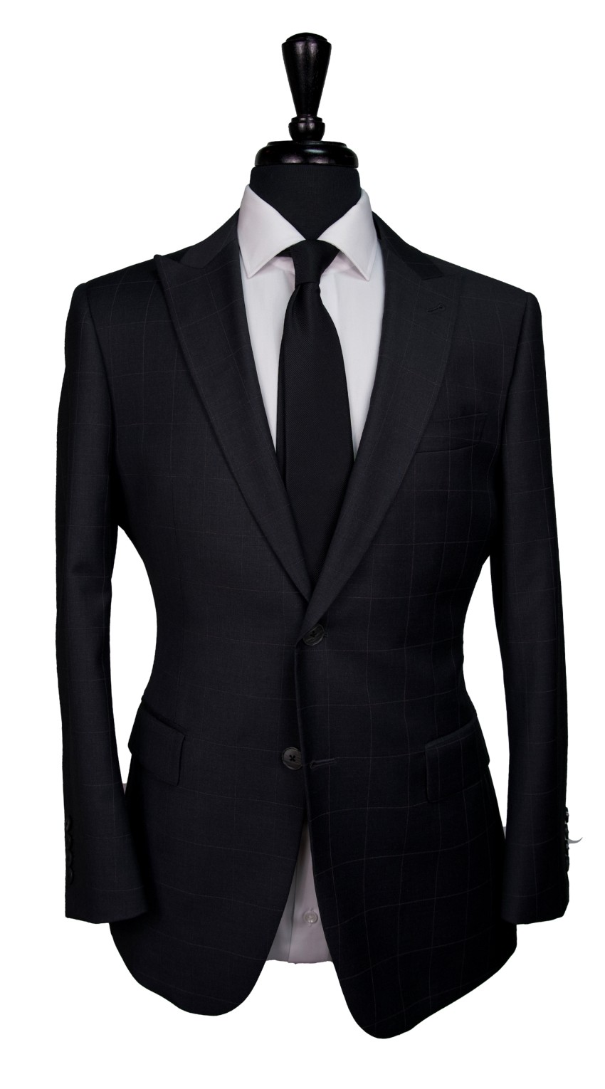 Charcoal Subtle Windowpane Suit