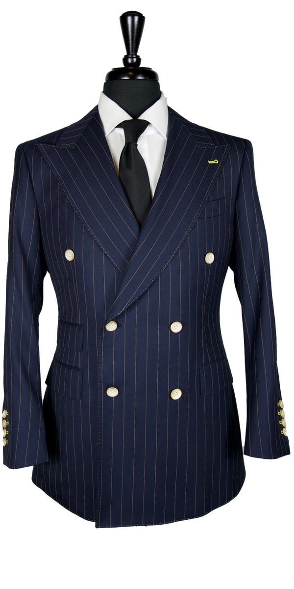Blue with Yellow Pinstripe Suit