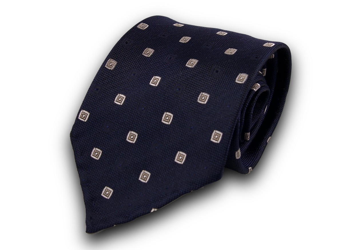 Blue with Dots Silk Tie