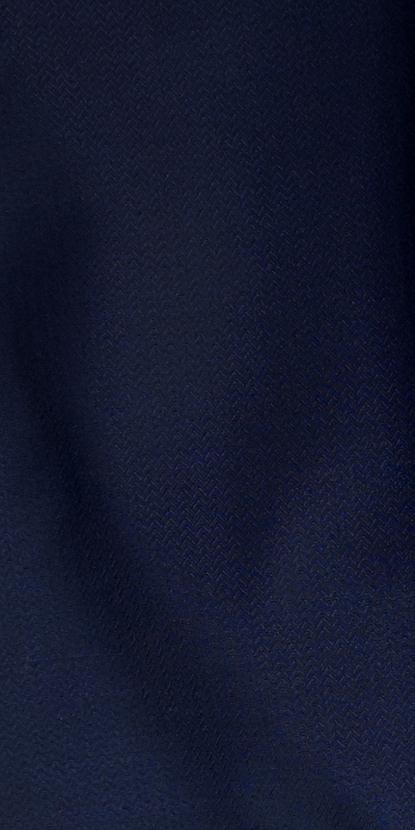 Blue Subtle Herringbone Wool Suit