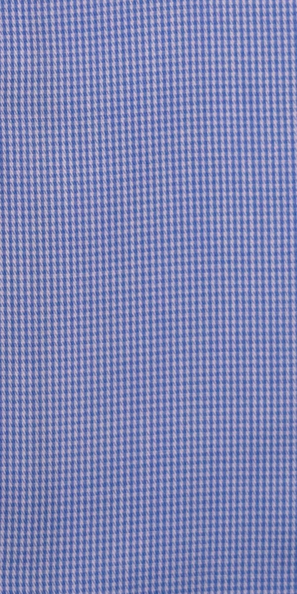 Blue Mini-Houndstooth Dress Shirt