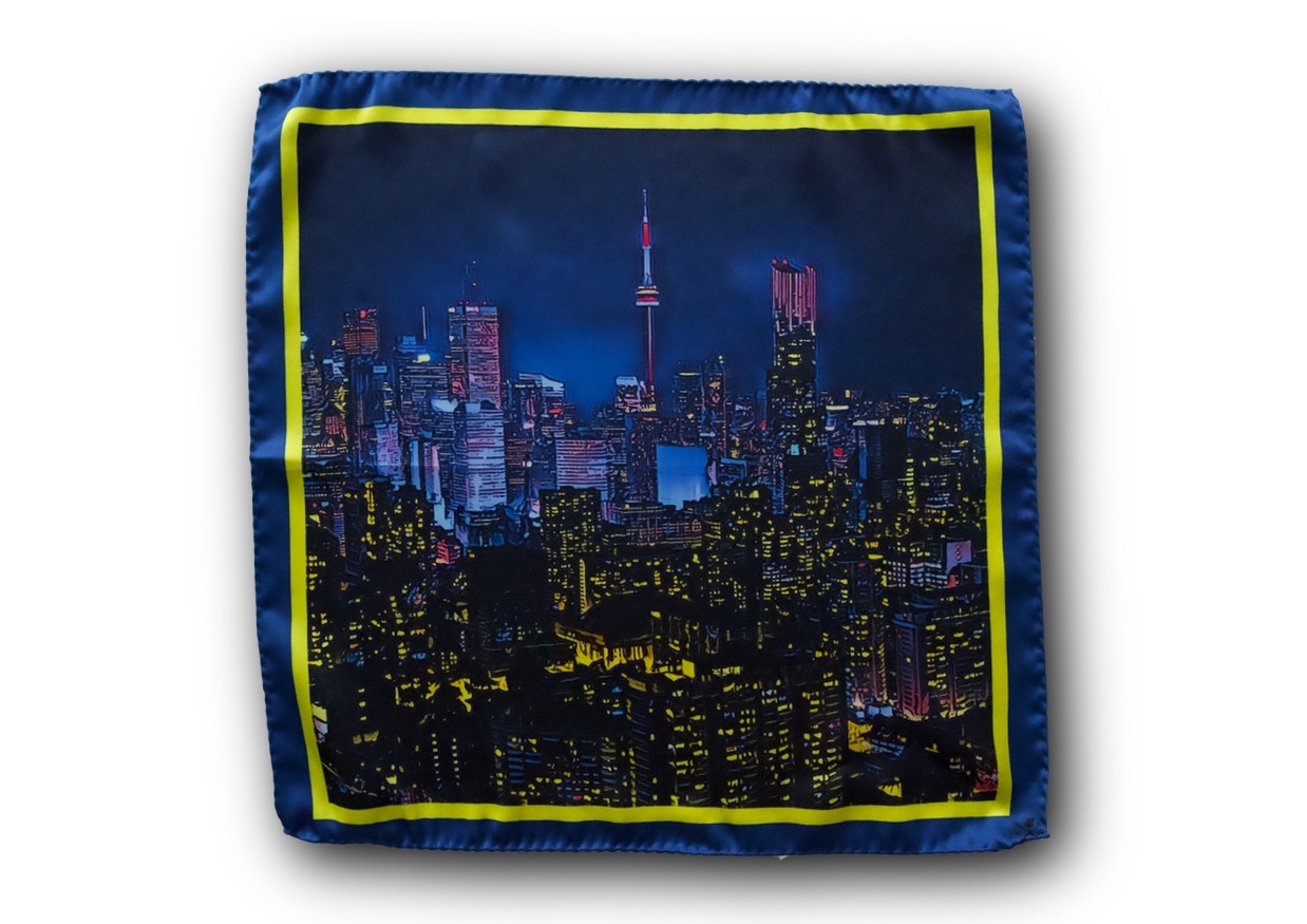 Toronto Skyline Pocket Square