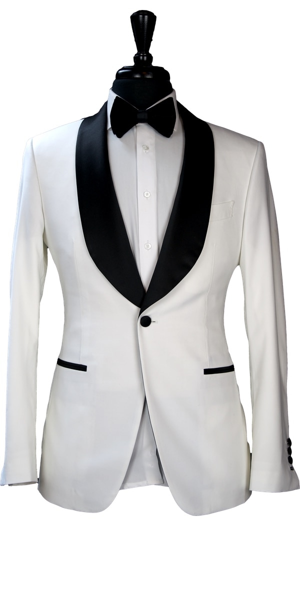Ivory White Wool Tuxedo