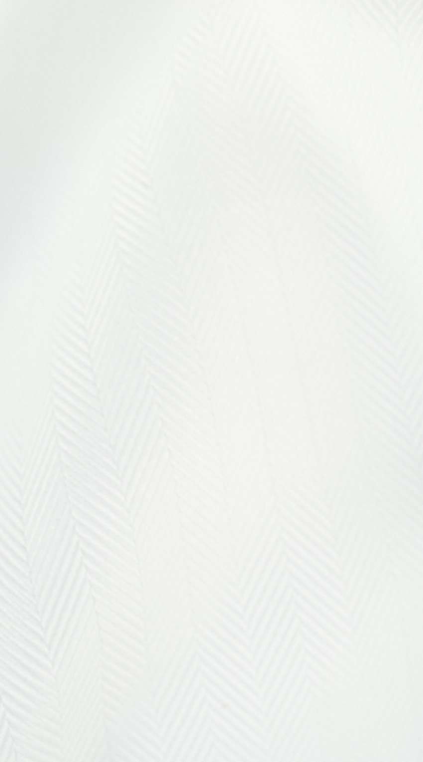 Mini White Herringbone Dress Shirt