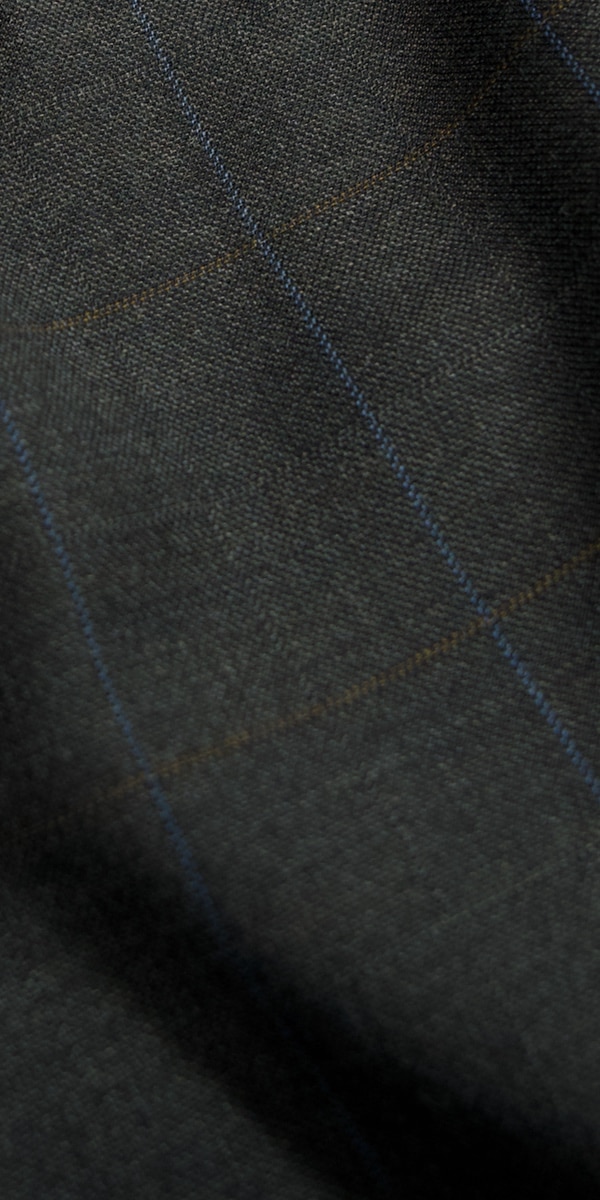 Brown Windowpane Wool Suit