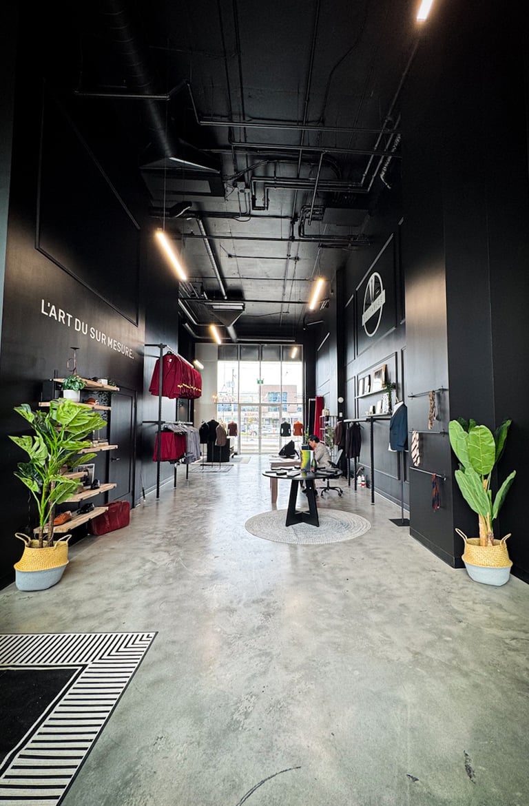 SUITABLEE Laval showroom interior, Boulevard Saint-Martin
