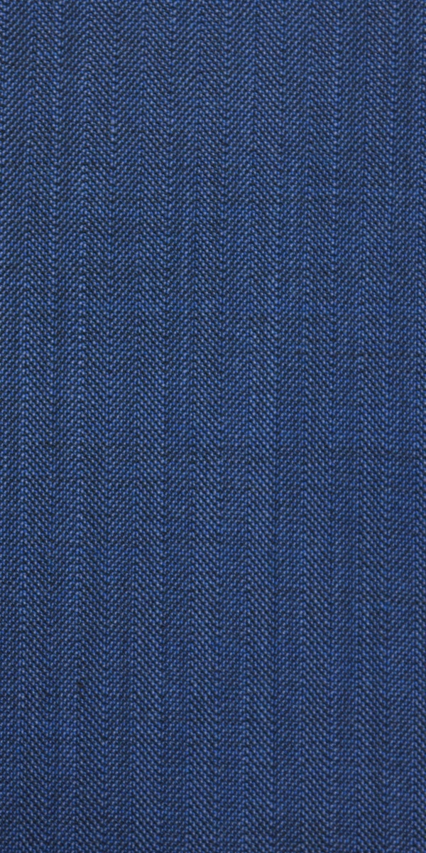 Complet bleu sapphire avec chevrons en laine