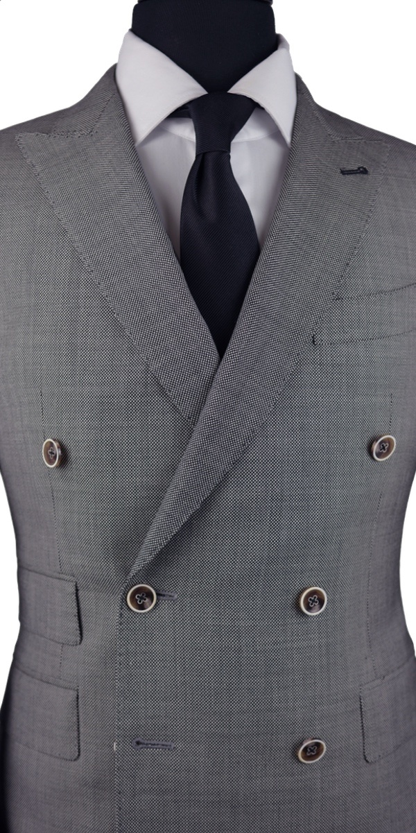 Grey Birdseye Wool Suit