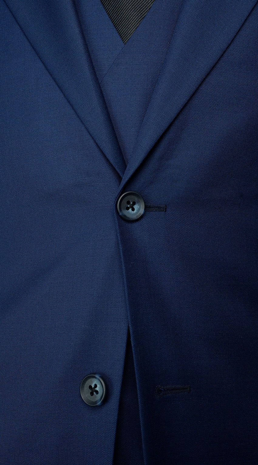 Space Blue Twill Suit