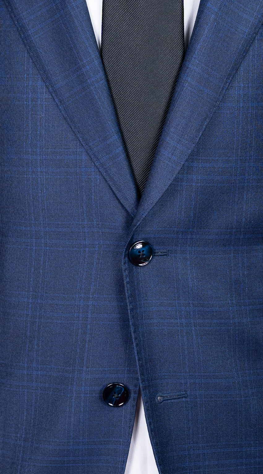 Navy Blue Check Suit