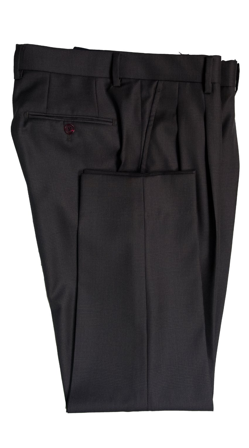 Brown Prince of Wales Wool Suit