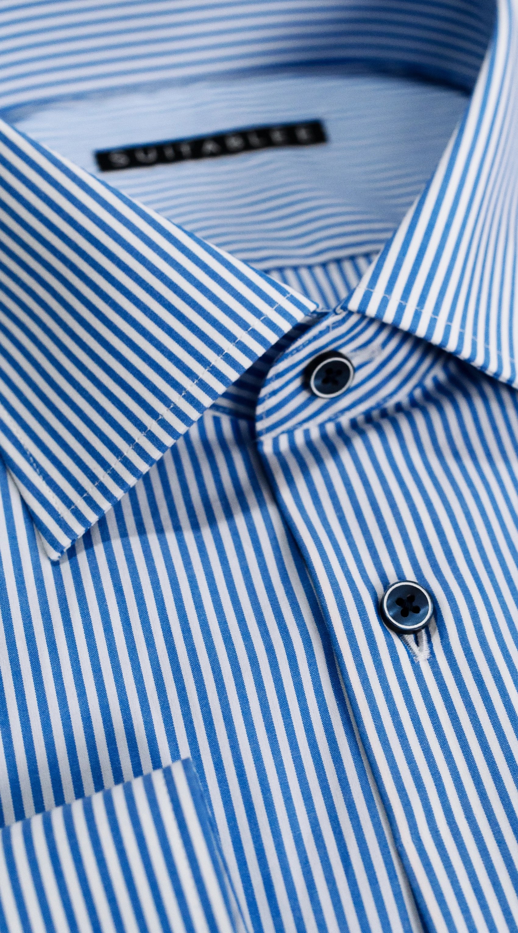 Royal Blue Bengal Stripe Dress Shirt