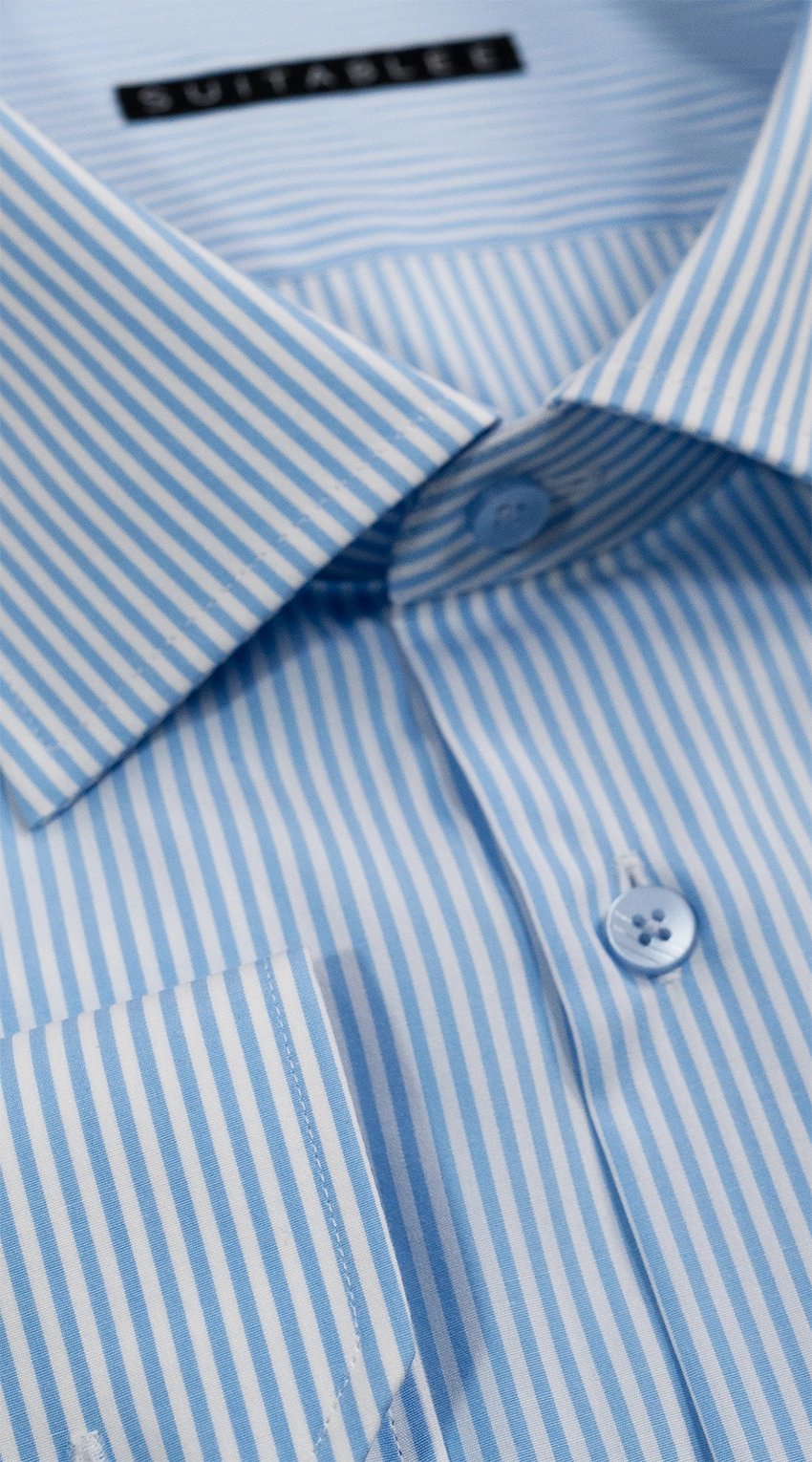 Blue Bengal Stripe Dress Shirt 