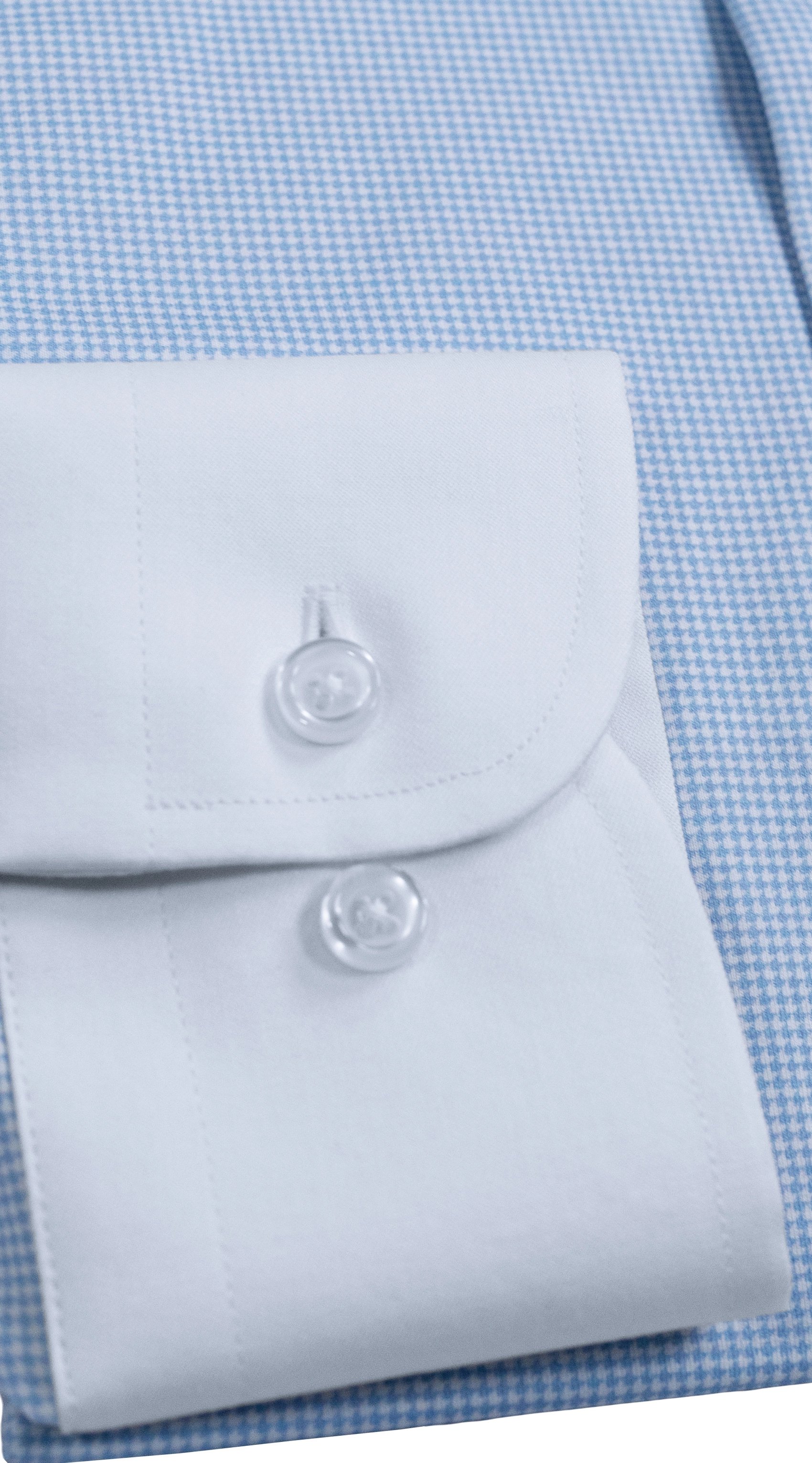 Blue Houndstooth Dress Shirt