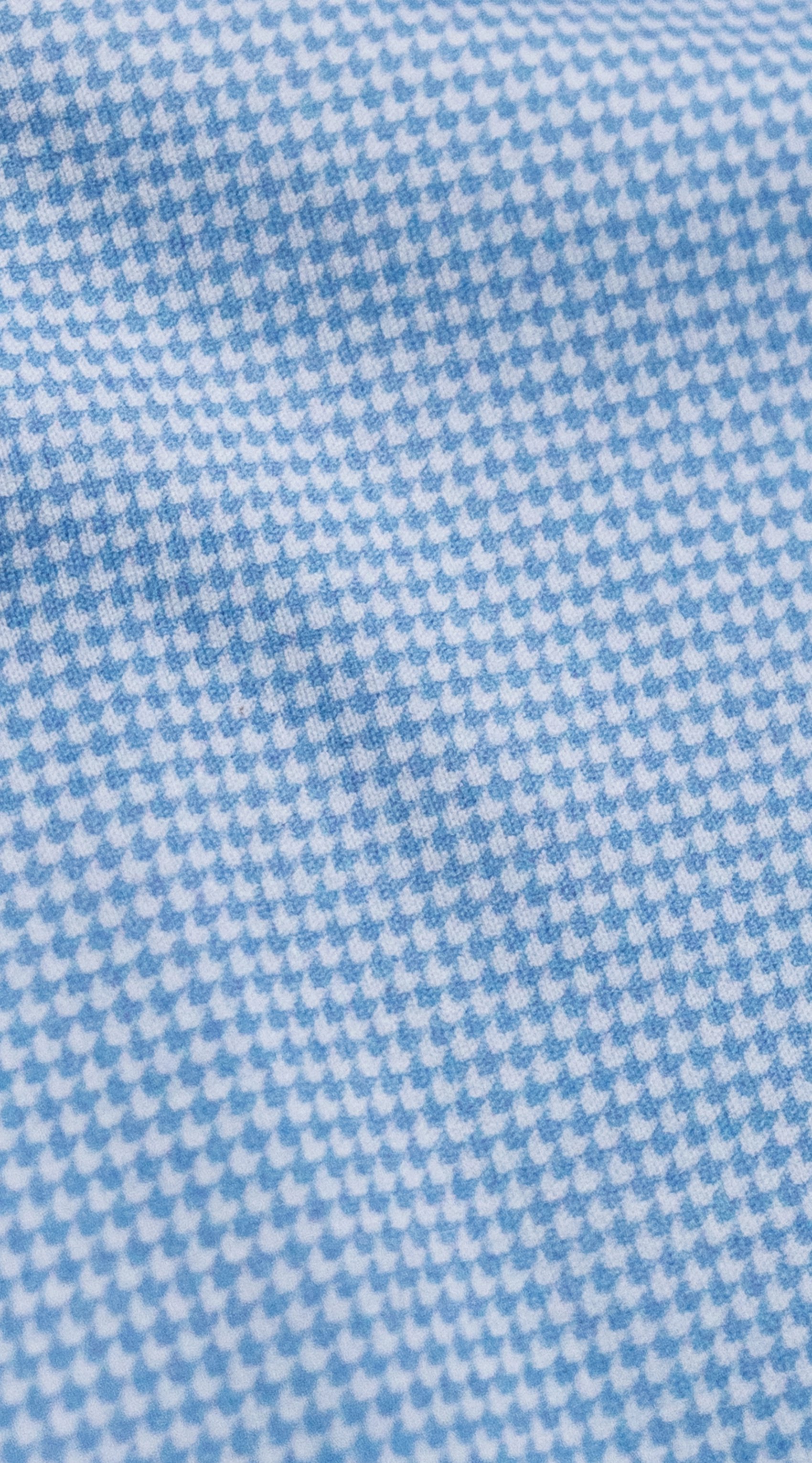 Blue Houndstooth Dress Shirt
