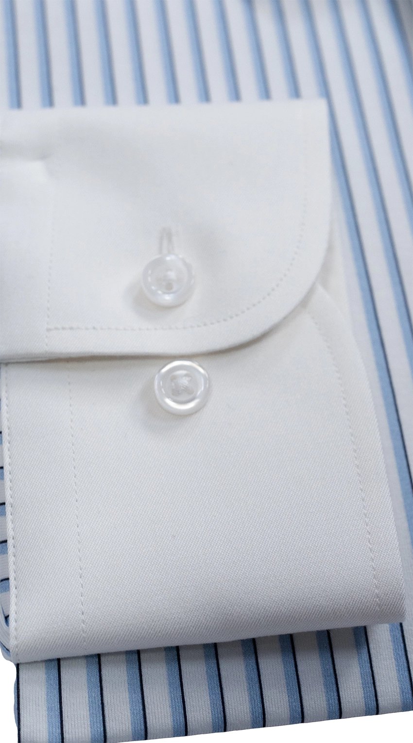 Blue Stripe Stretch Dress Shirt