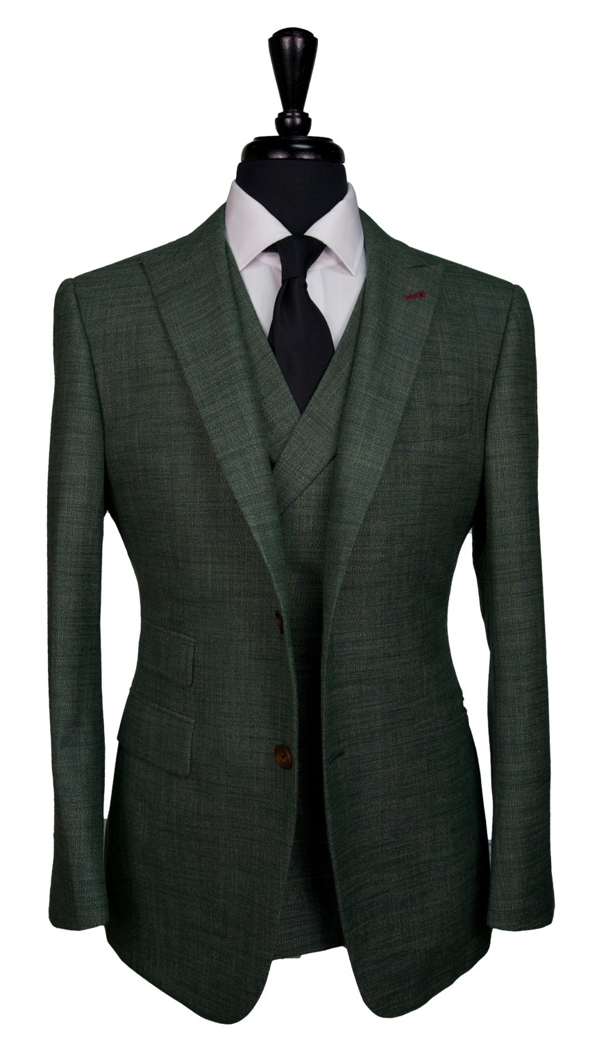 Textured Leaf Green Suit