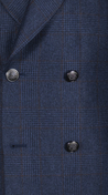 Manteau Croisé Carreaux Marine