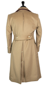 Camel Double-Breasted Wool Overcoat
