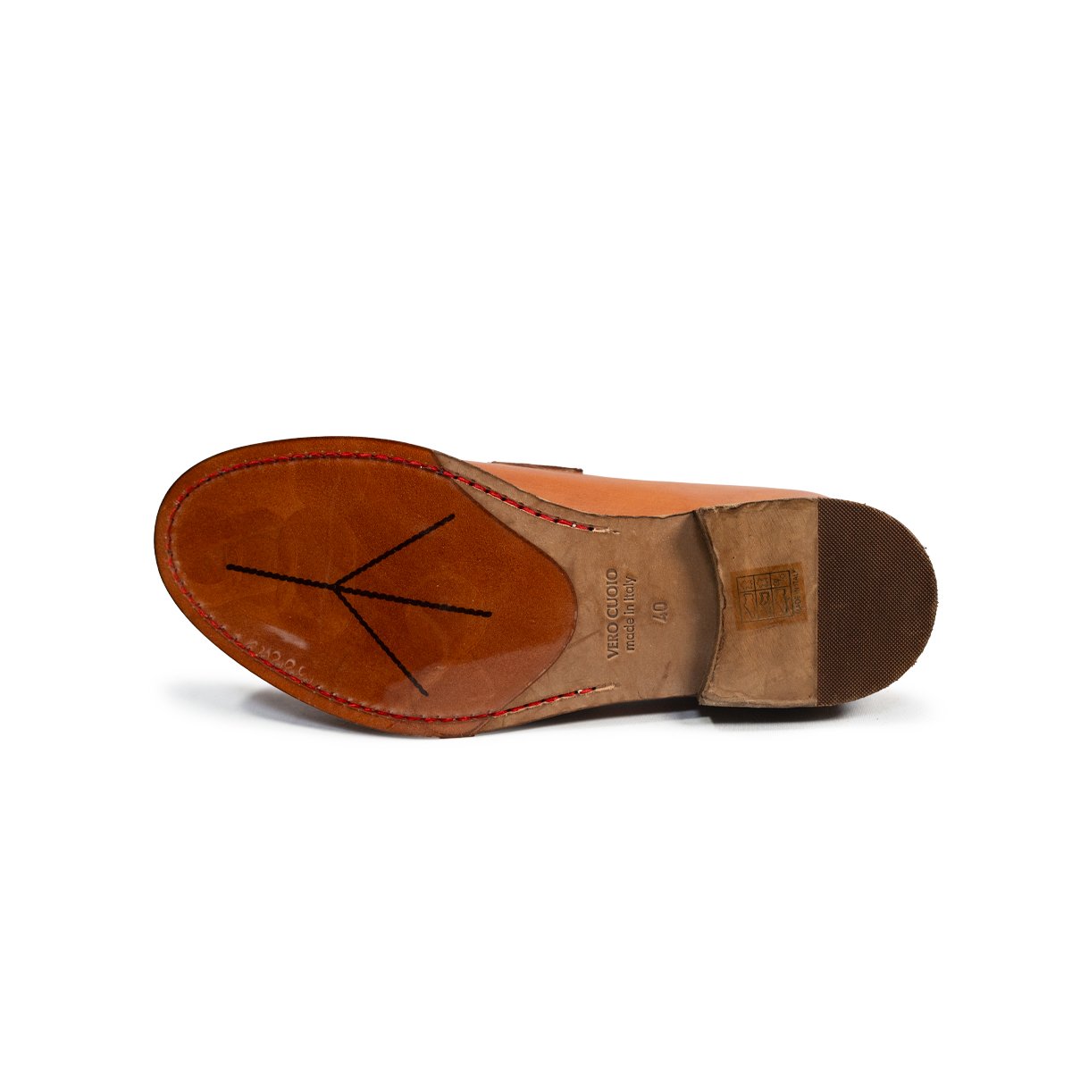 Caramel Loafer with Toe Split