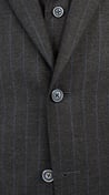 Charcoal Blue Pinstripe Suit
