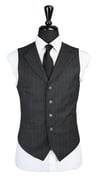 Charcoal Blue Pinstripe Suit