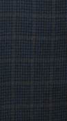 Court Manteau Carreaux Bleu Minuit