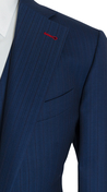 Complet Trois Pièces Rayures Cobalt