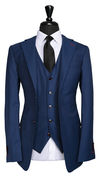 Complet Trois Pièces Rayures Cobalt