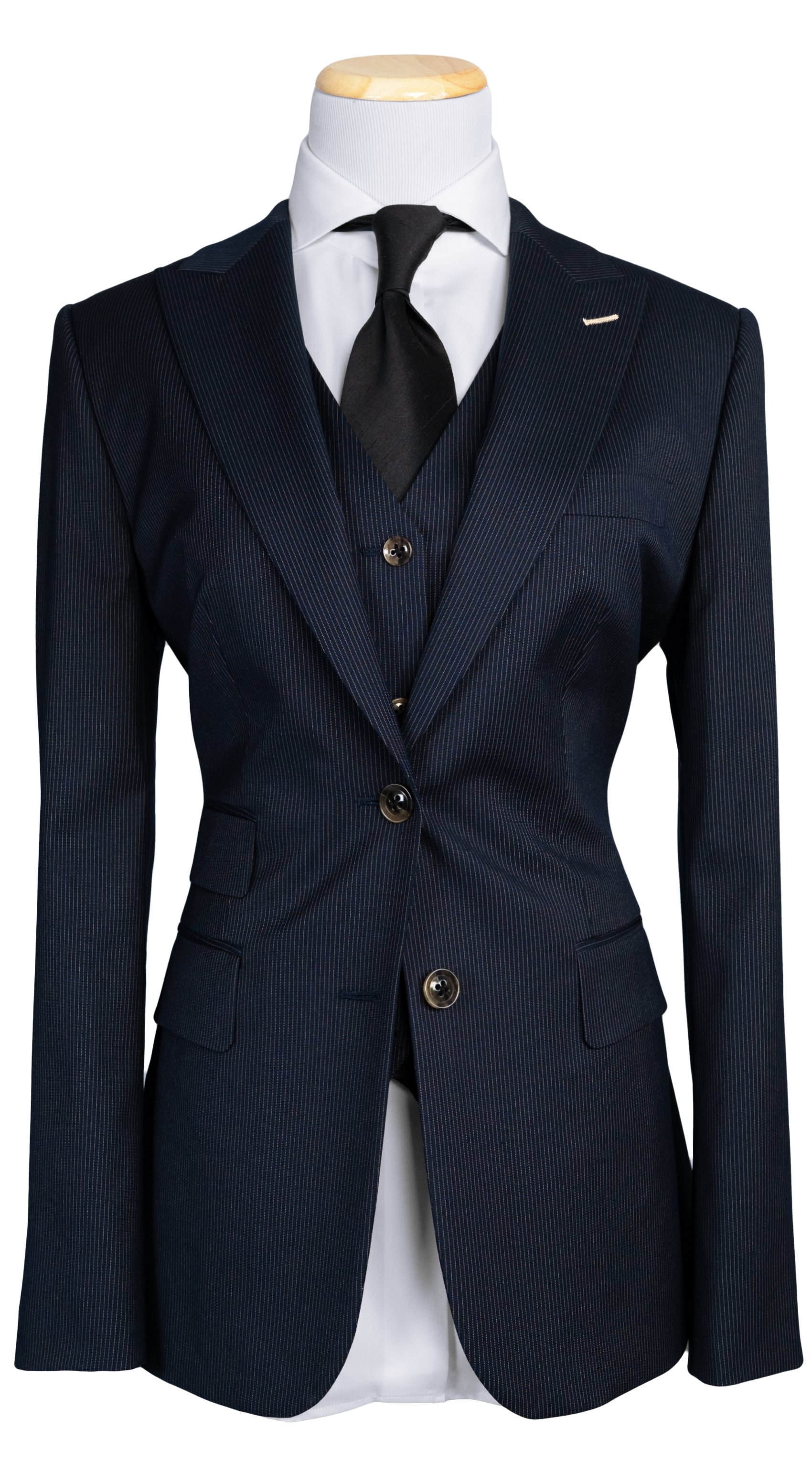 Dark Navy Pinstripe Suit