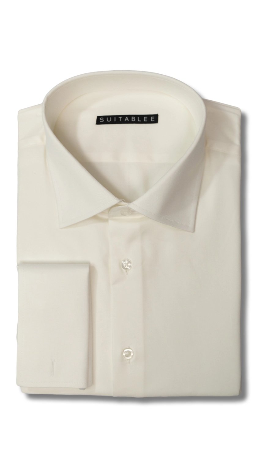 Ivory Solid Dress Shirt