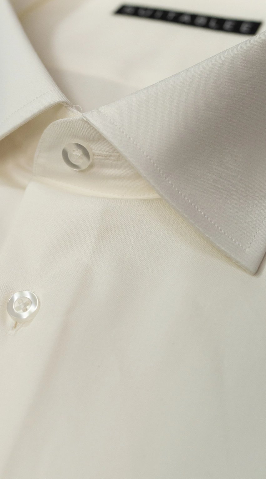 Ivory Solid Dress Shirt