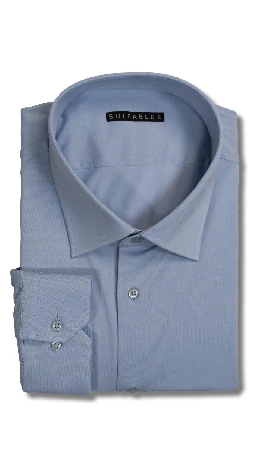 Blue Stretch Dress Shirt