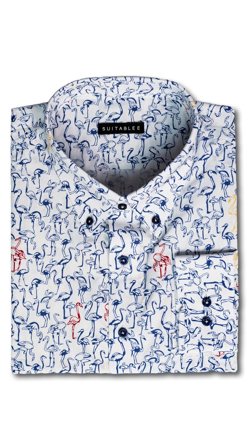 Chemise Habillée Navy Flamingo