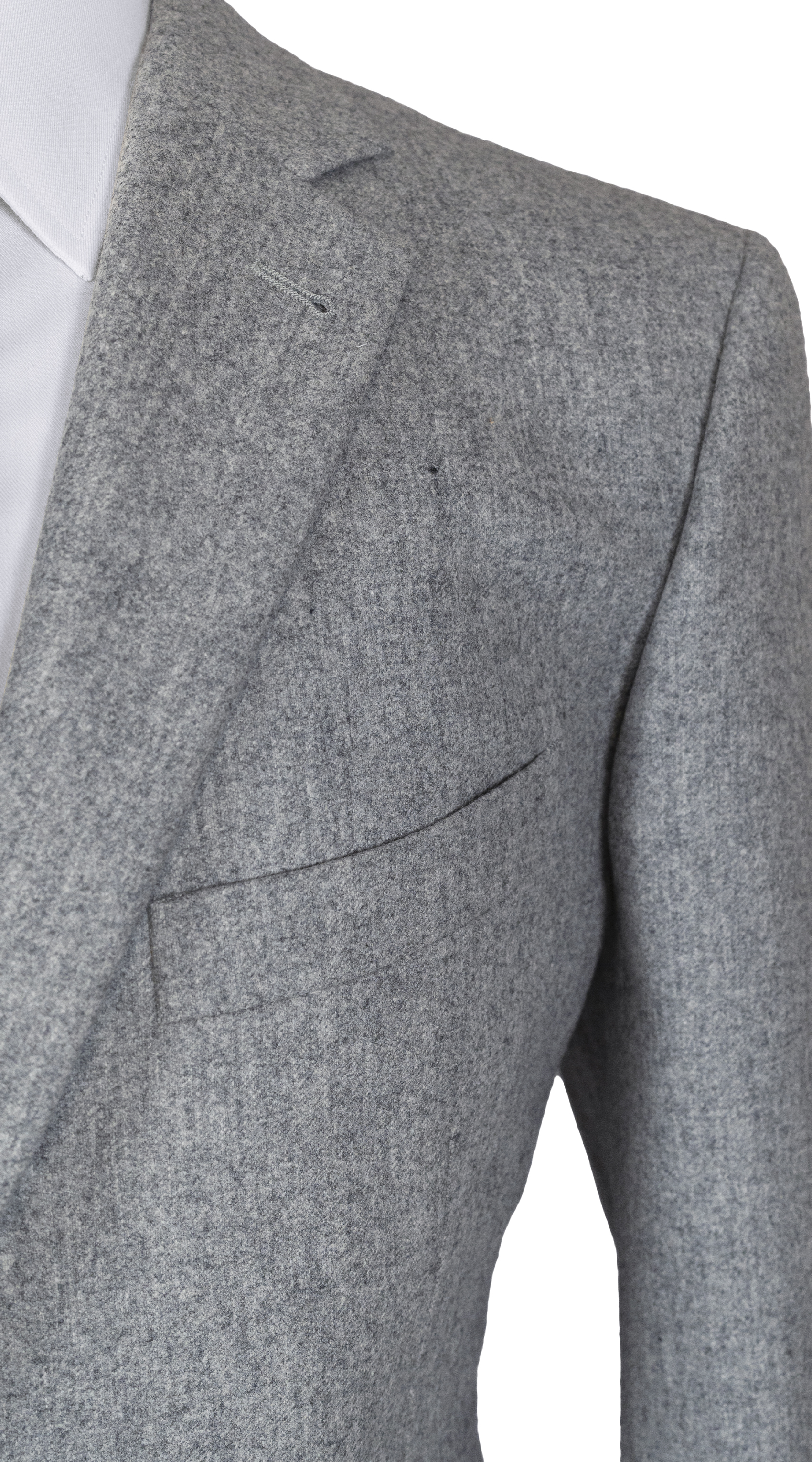 Complet Flanelle Laine Gris Clair