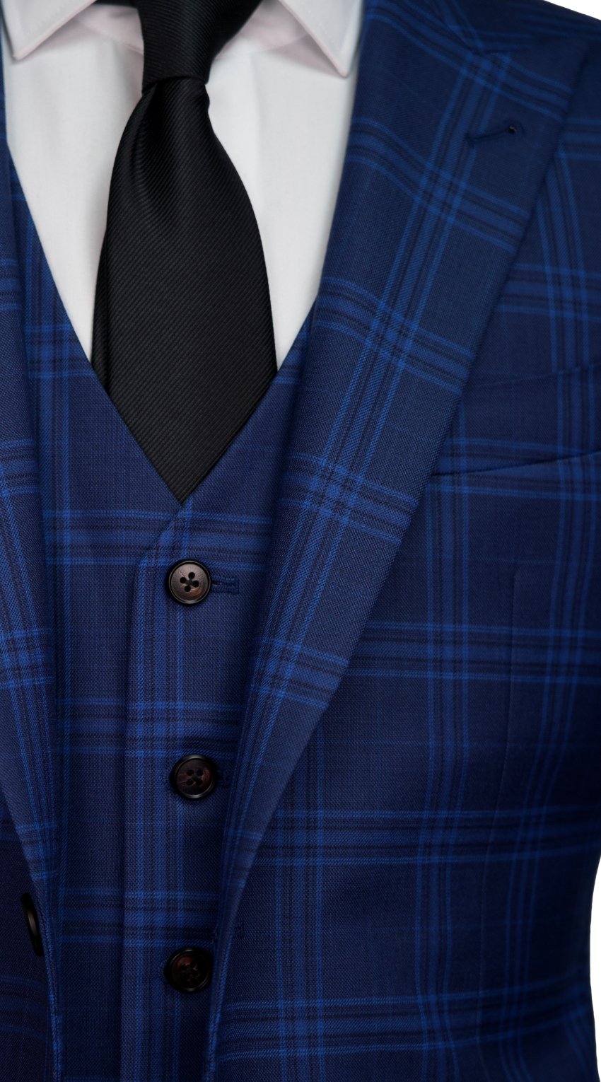 Lapis Blue Windowpane Suit