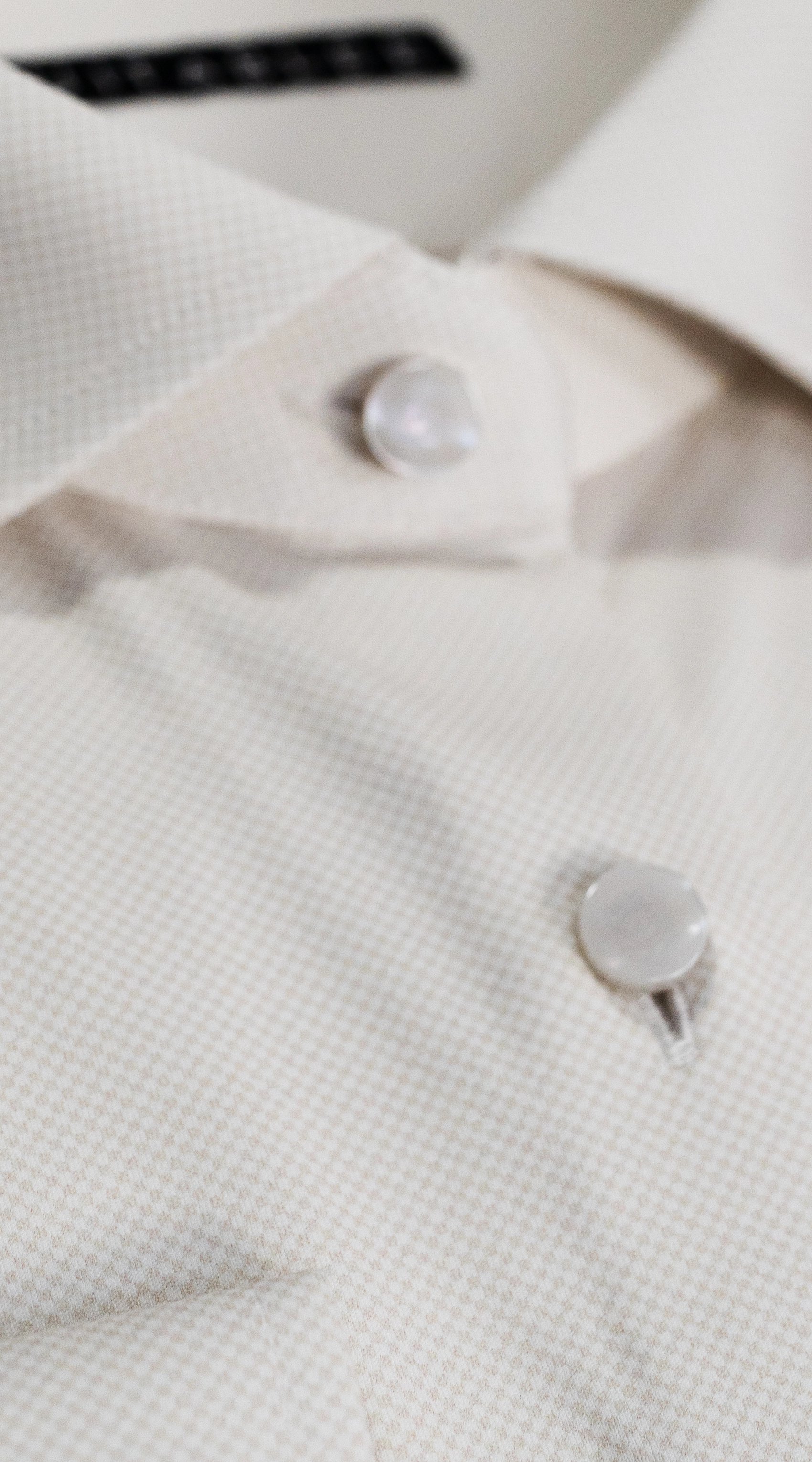 Chemise Habillée Pied-de-Poule Ivoire 