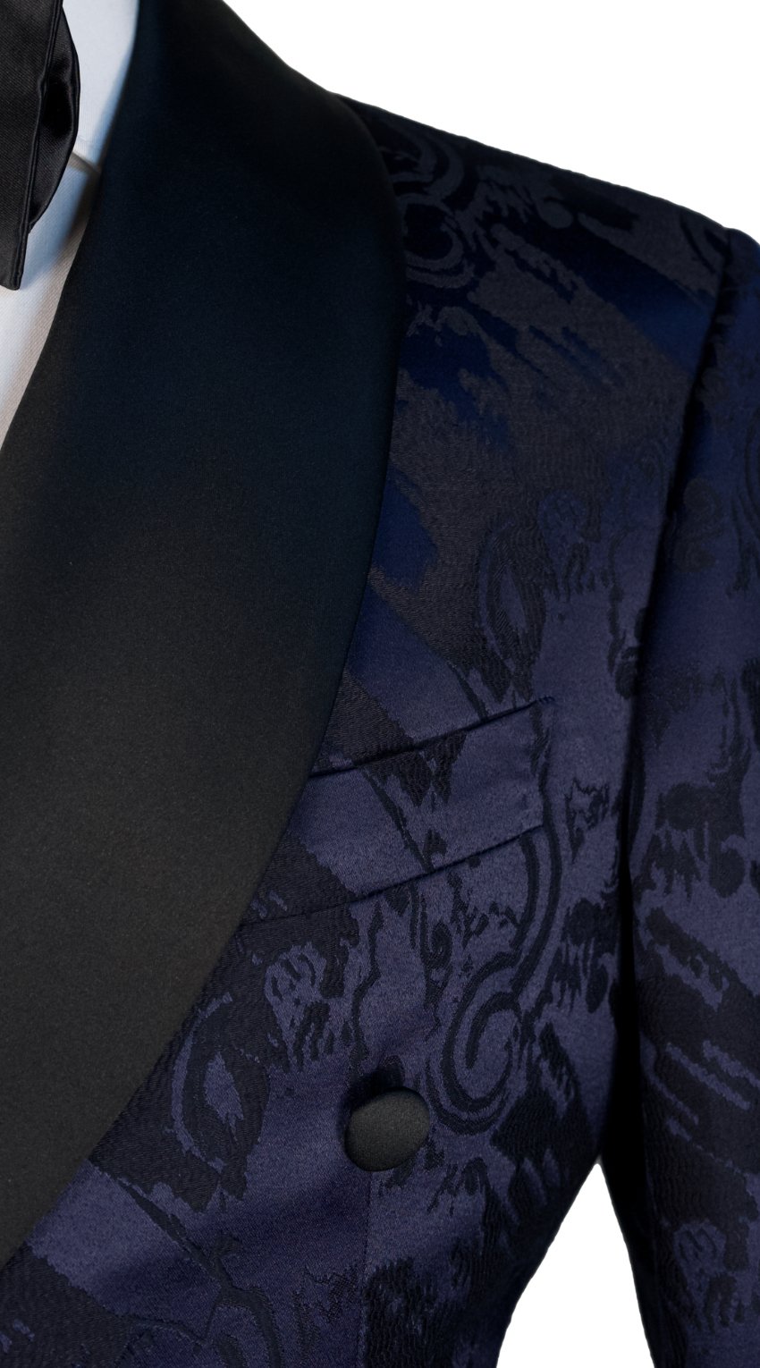 Tuxedo Royal Bleu Double Boutonnage Jacquard