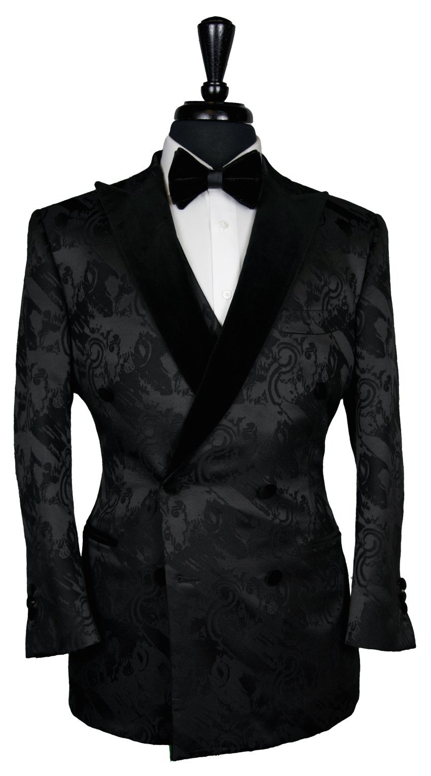 Black Velvet Jacquard Tuxedo