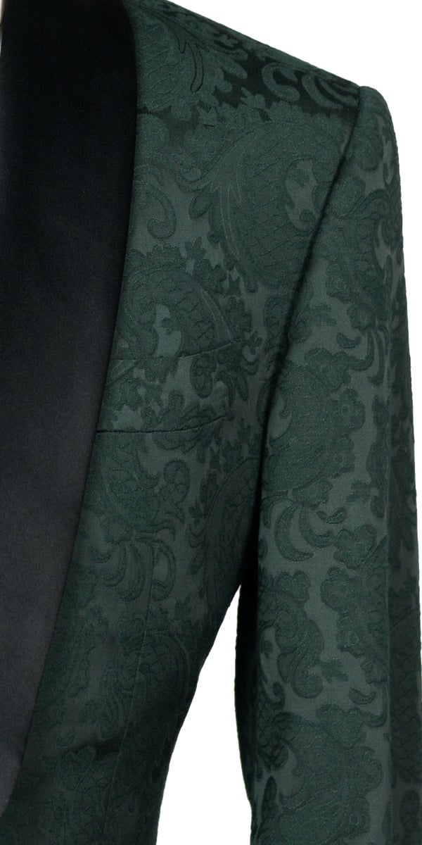 Deep Green Jacquard Tuxedo