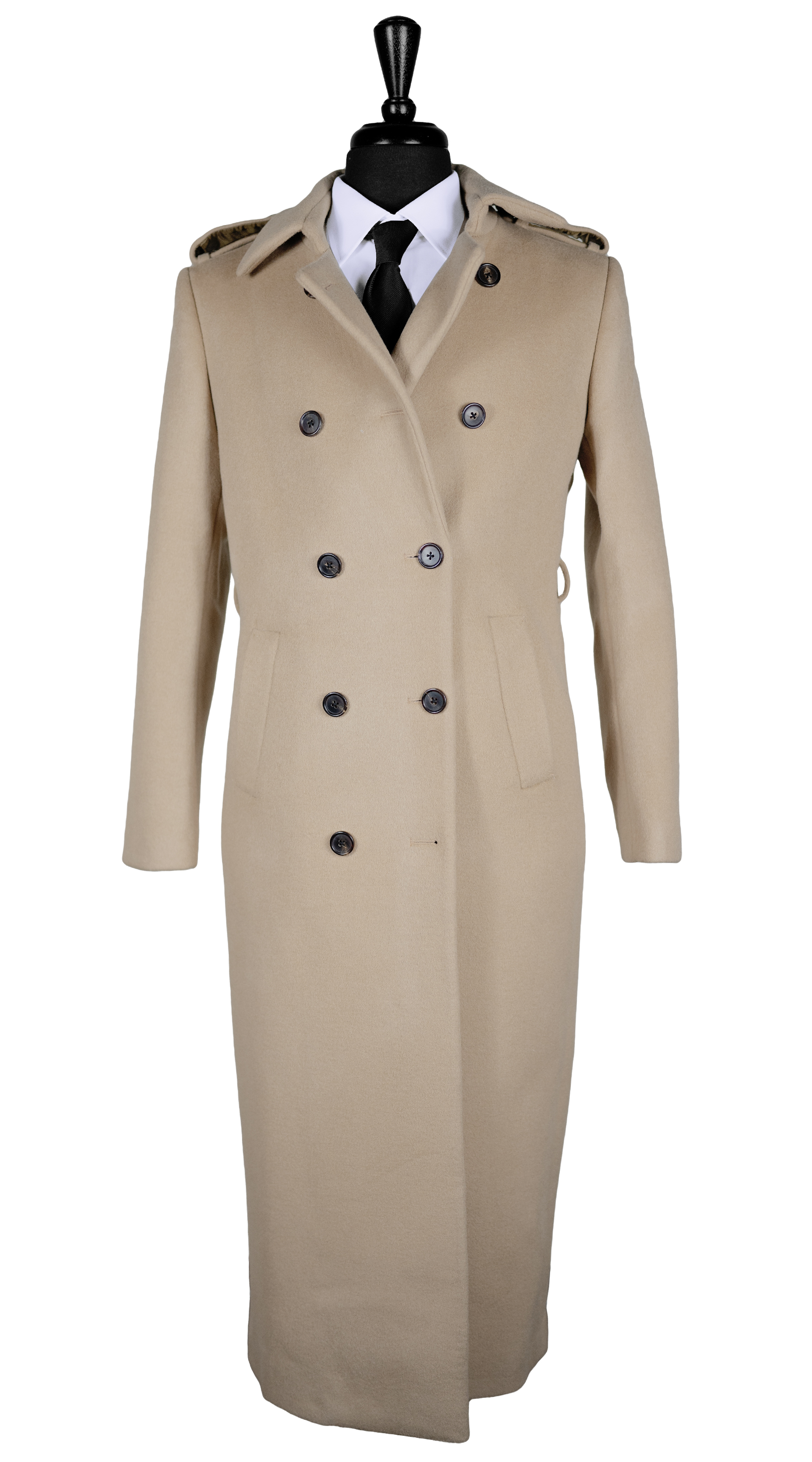 Sanschagrin Beige Wool Overcoat 