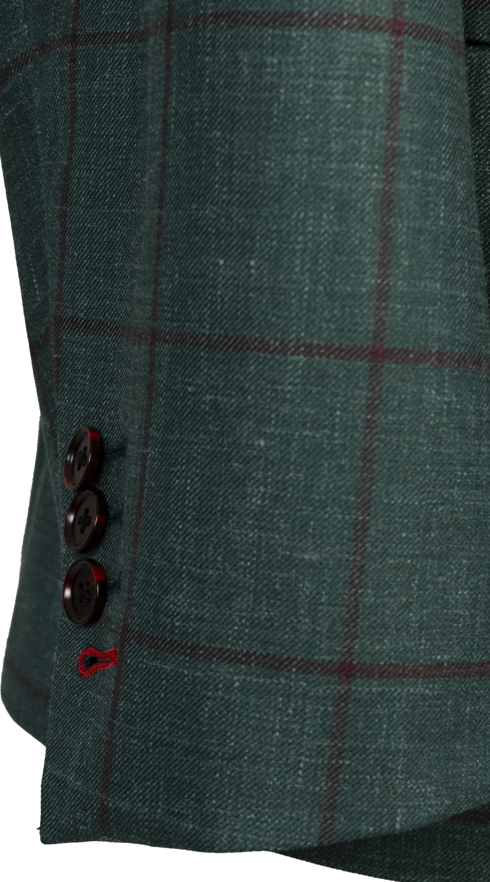 Green Windowpane Wool Suit