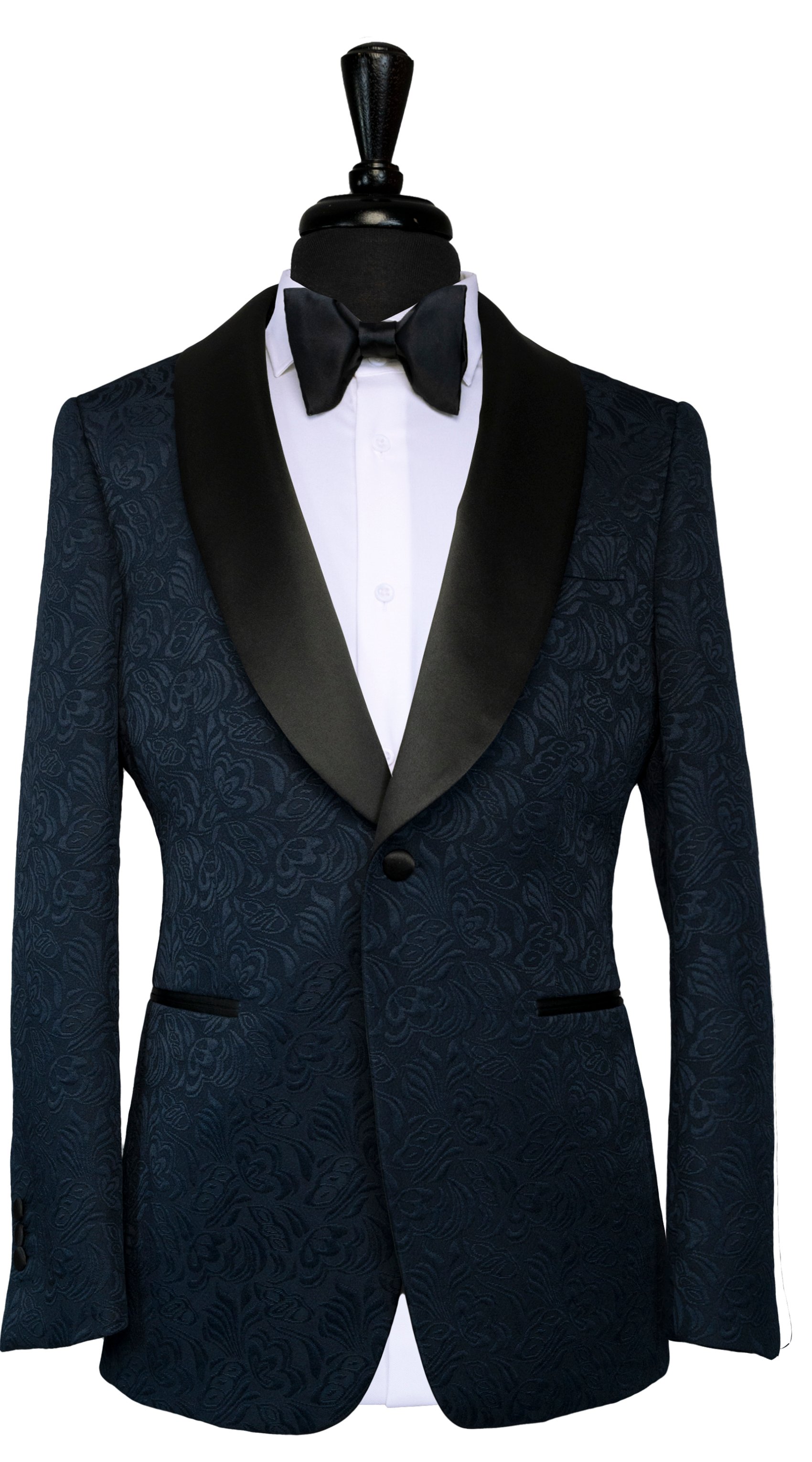 Navy Floral Jacquard Tuxedo