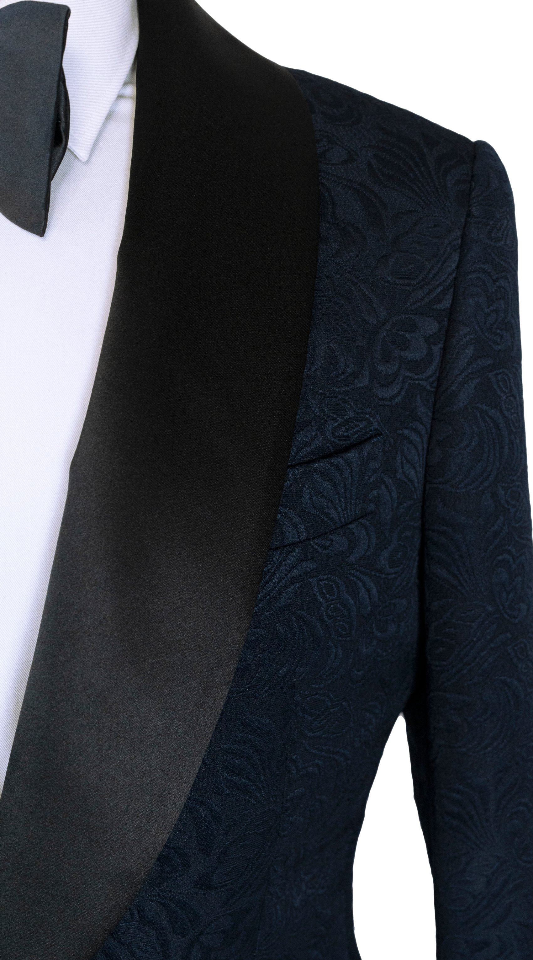 Navy Floral Jacquard Tuxedo