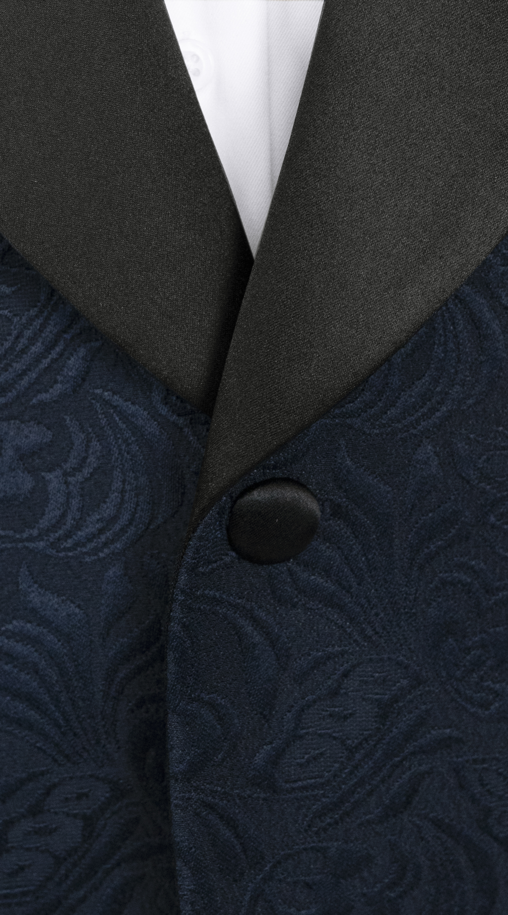 Navy Floral Jacquard Tuxedo