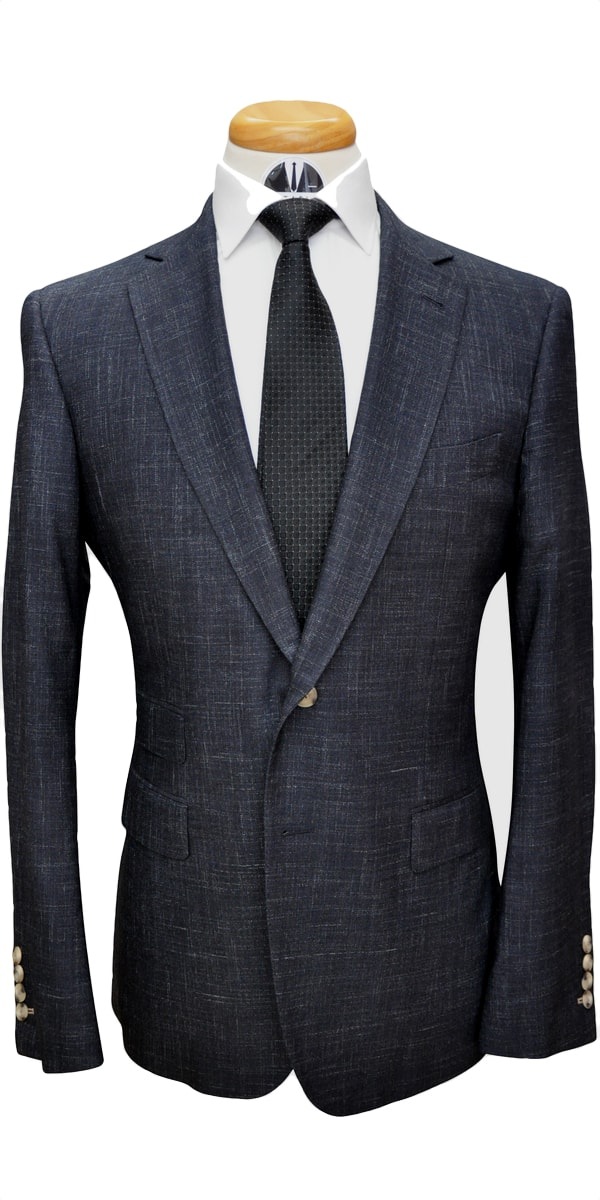 Textured Charcoal Wool Suit