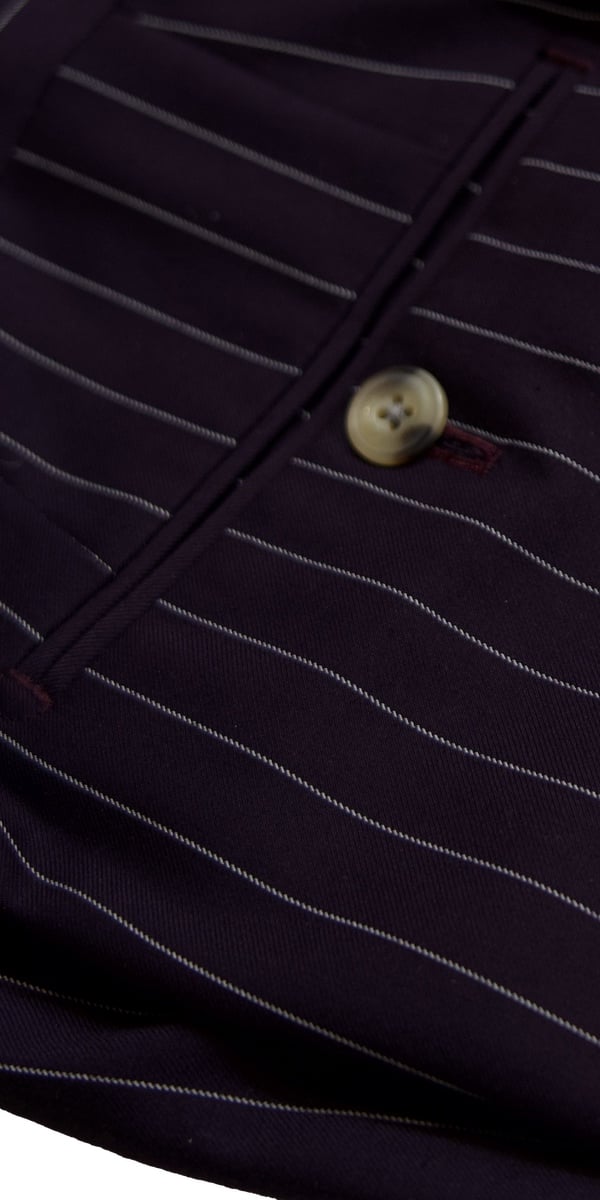 Purple Striped Wool Suit