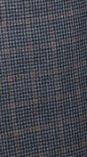 Blue Plaid Double-Breasted Overcoat