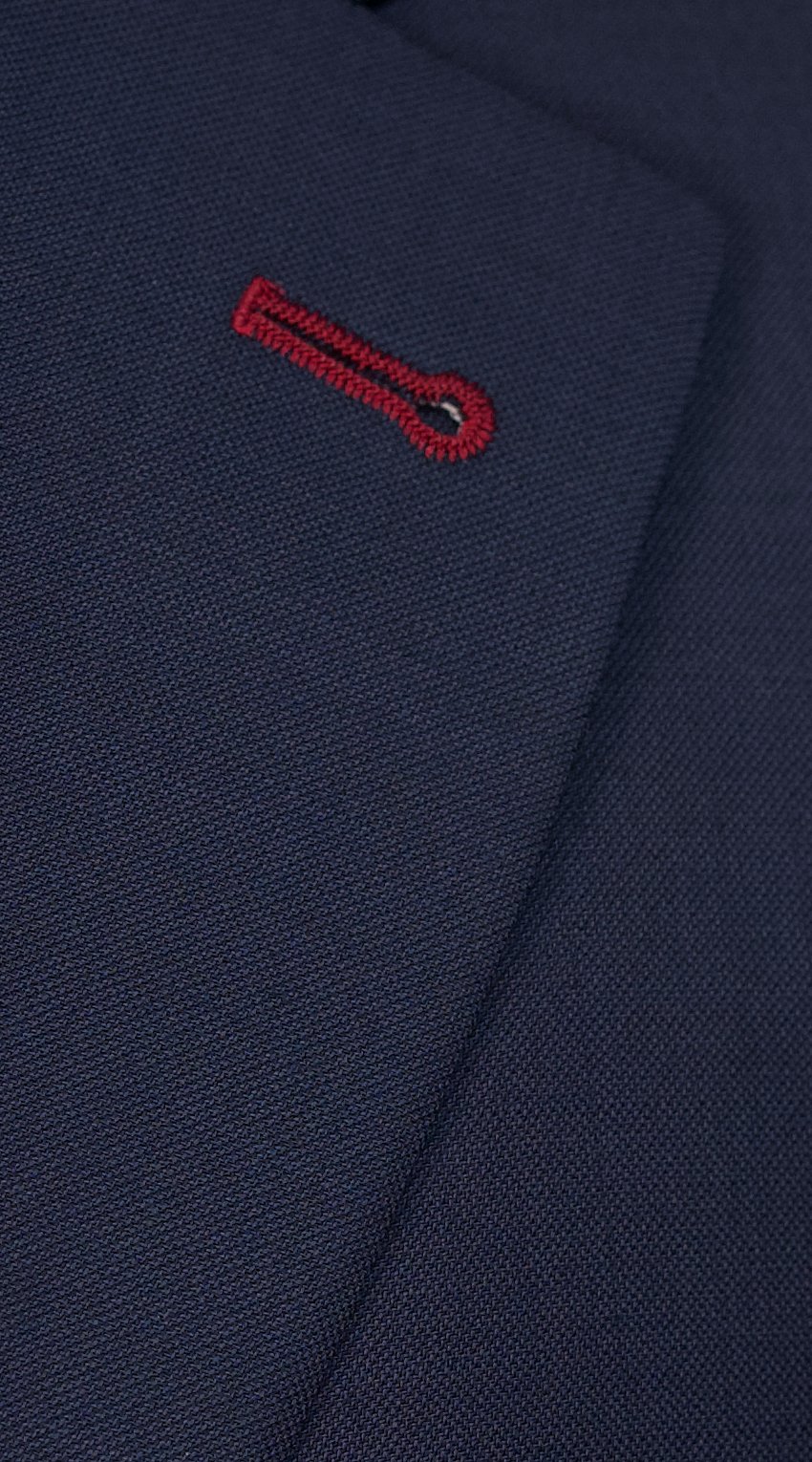 Space Blue Sharkskin Wool Suit