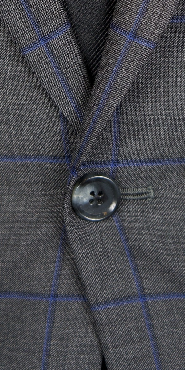 Grey with Blue Windowpane Suit